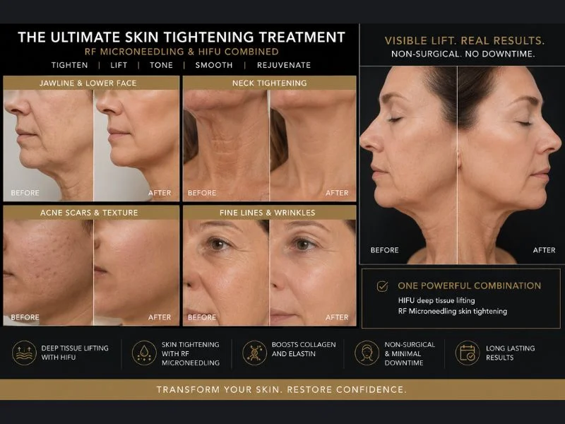 Results of combined treatment for the ultimate skin tightening treatment Blackpool